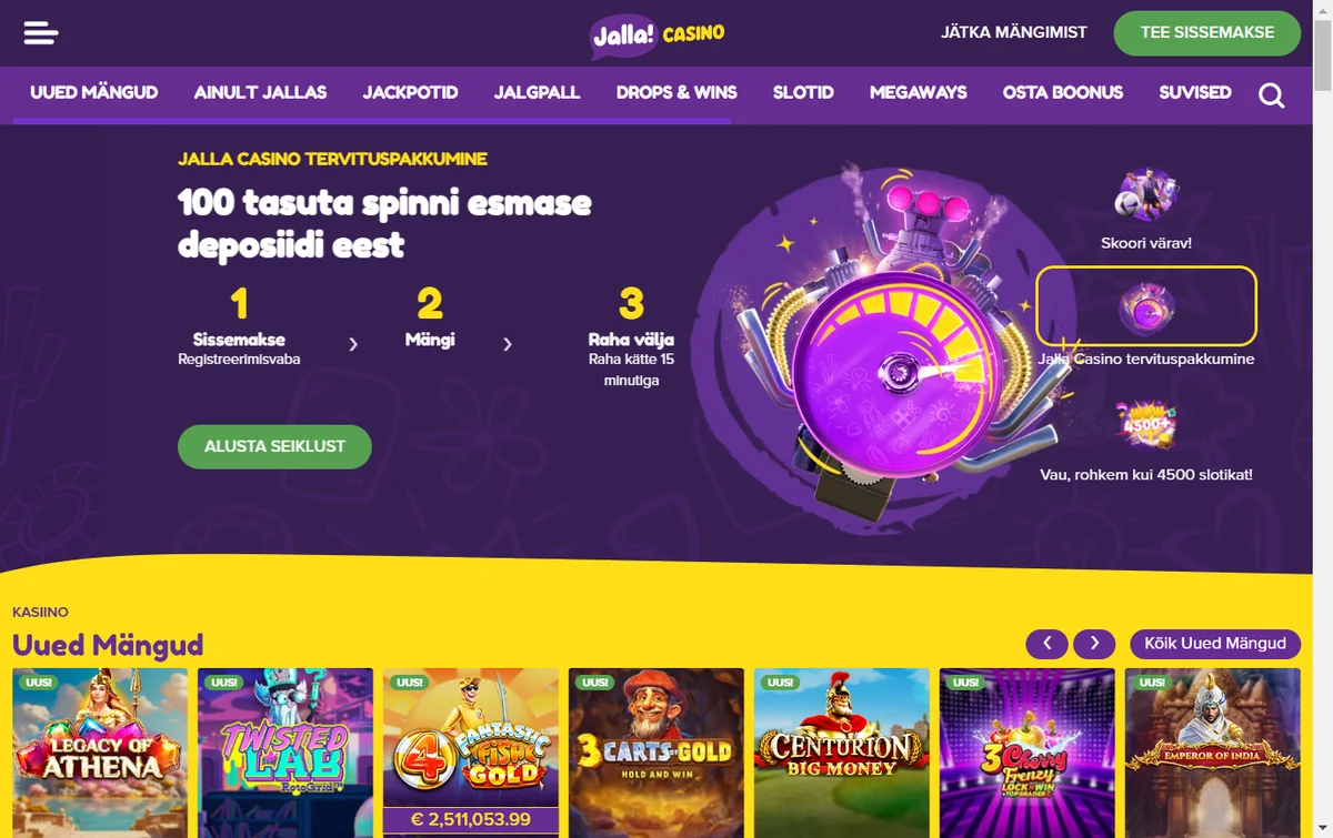 Jalla kasiino ülevaade | Online Kasiino